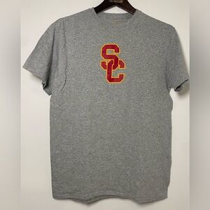 Gray USC Logo Men's T-Shirt (Size M)